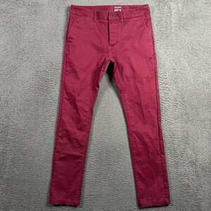 Giro Sport Design Pants Mens 32x31 Red Slim Fit Stretch Chino Commuter Travel